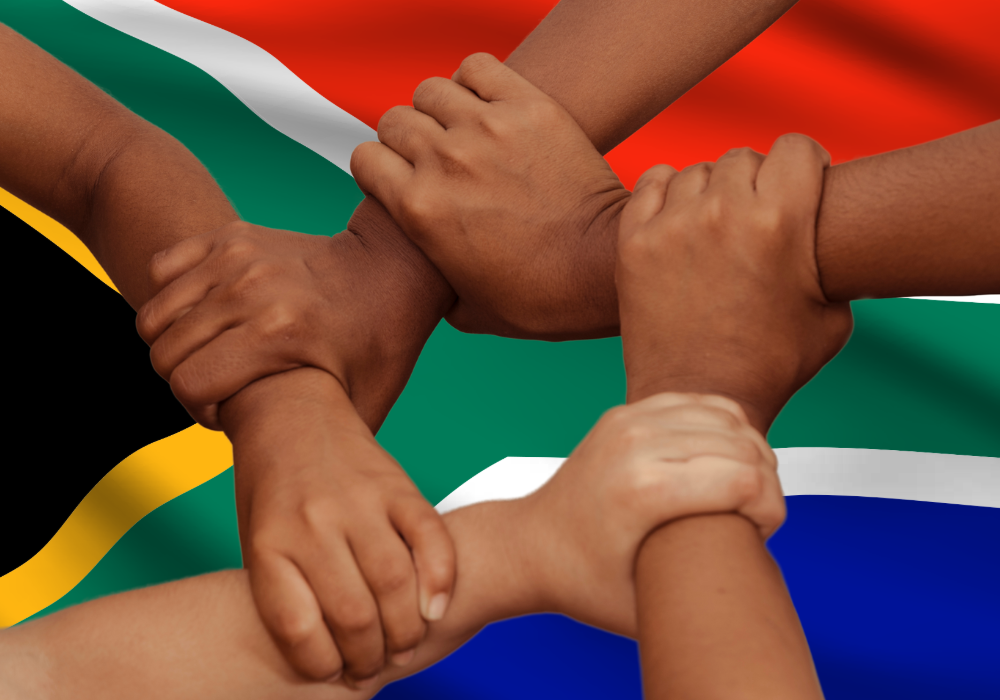 Hands together symbolizing unity